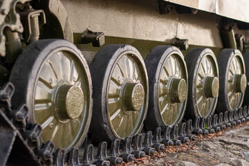 tank tracks close-up