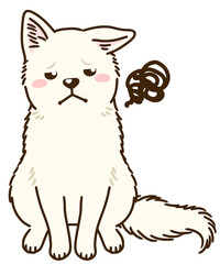 目を逸らす白柴