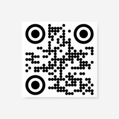 Vector QR code sample for smartphone scanning isolated on white background