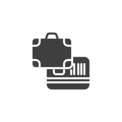 Travel card vector icon