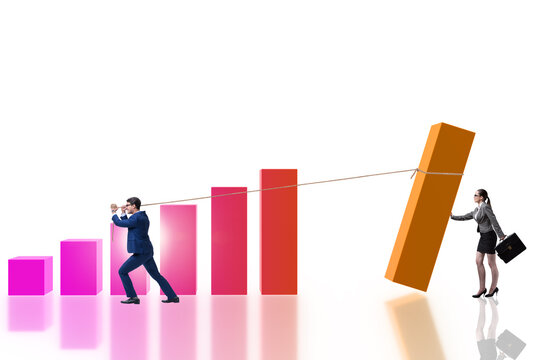 Economic growth concept with business people