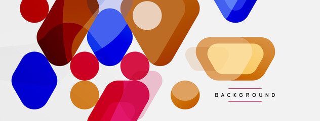 Abstract round geometric shapes and circles background. Trendy techno business template for wallpaper, banner, background or landing