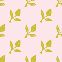 Seamless vector leaves pattern. Stylish background for design, fabric, textile etc.