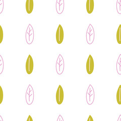Seamless vector leaves pattern. Stylish background for design, fabric, textile etc.