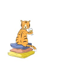 tiger cub with a ball