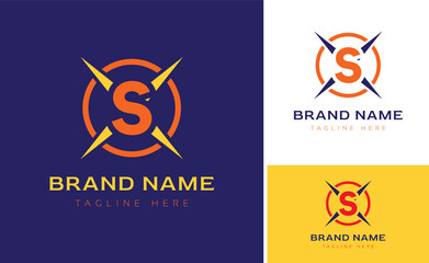 Creative Logo using letters S, X, O for brand business using colors Orange, Blue and Yellow with logo variations of branding designs