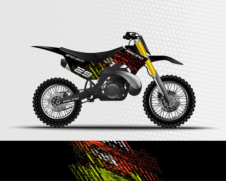 Sport background abstract design for racing motorcycle motocross dirt bike