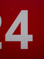 Fototapeta premium Written Wording in Distressed Typography Found Number Four 4