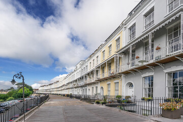 Row of terrace house in Clifton Village Bristol