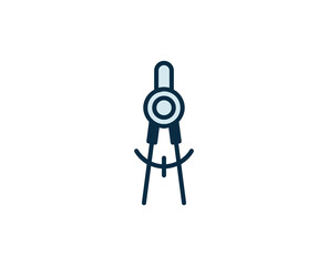 Compass line icon. High quality outline symbol for web design or mobile app. Thin line sign for design logo. Color outline pictogram on white background