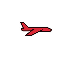Obraz premium Plane line icon. Vector symbol in trendy flat style on white background. Travel sing for design.