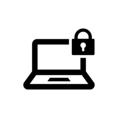 Laptop lock icon