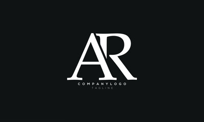 AR, RA, Abstract initial monogram letter alphabet logo design