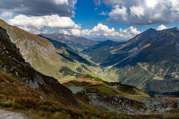 Panoramic view on Alps from Tuxer Joch