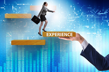 Experience business concept with businesswoman