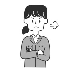 怒っている工務店の社員