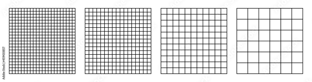 Poster grid pattern vector on white background.