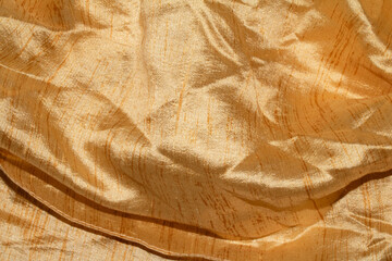 Golden Copper Fabric Shiny Background