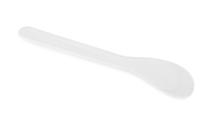 Plastic spatula for depilatory wax isolated on white