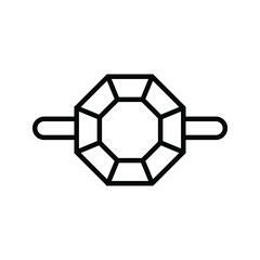 Obraz premium Ring icon vector. jewel illustration sign. bijouterie symbol or logo.