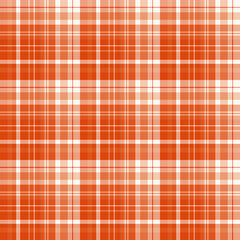 Seamless pattern in bright orange and white colors for plaid, fabric, textile, clothes, tablecloth and other things. Vector image.