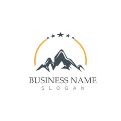 Mountain icon Logo template vector