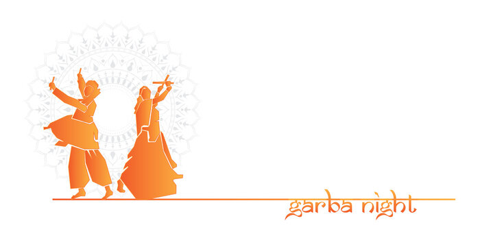 Abstract Dandiya night celebration on navratri.