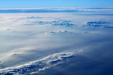 Obraz na płótnie Canvas Clouds background, at high altitude