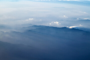 Obraz na płótnie Canvas Clouds background, at high altitude