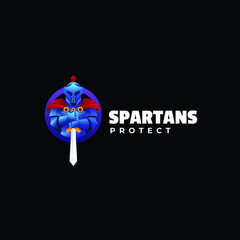 Spartans logo design template