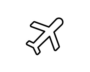 Airplane arrival icon in trendy flat style isolated on white background. Website pictogram. Internet symbol for your web site design, logo, app, UI. Vector illustration, EPS10.