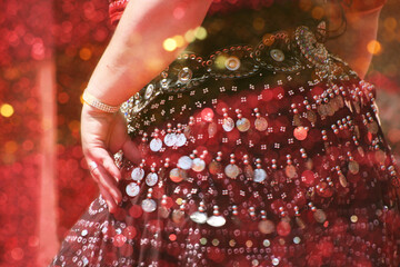 Motion Blur Belly Dancer Close-up and Bokeh