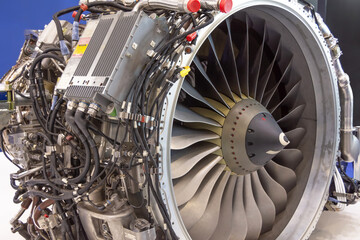 Aircraft engine turbine blades turbo fan, open hood tube air and fuel supply system.