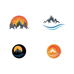 Mountain icon Logo template vector