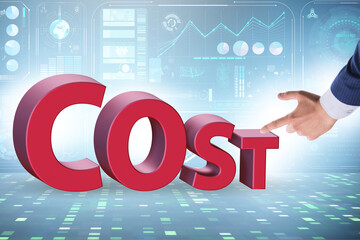 Cost optimisation concept with falling costs