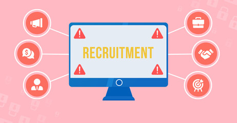 Internet, business, Technology and network concept.Recruitment career employee interview business HR Human Resources concept