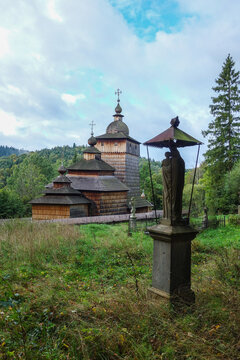 Wooden church in Wołowiec in the Low Beskids 