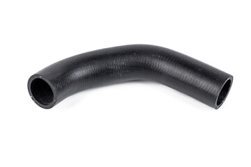 car radiator hose isolated on white background. car engine cooling hose pipe cut out
