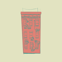 urban building vector illustration