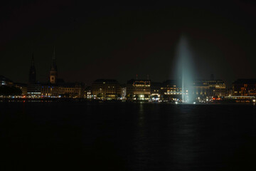 fountain at night country
