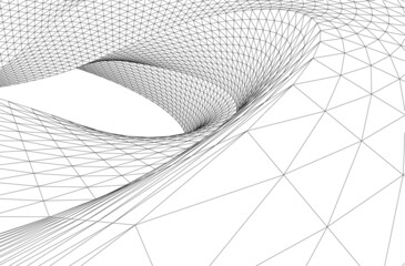 Naklejka premium abstract modern architecture digital illustration