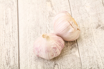 Fresh ripe and tasty garlic