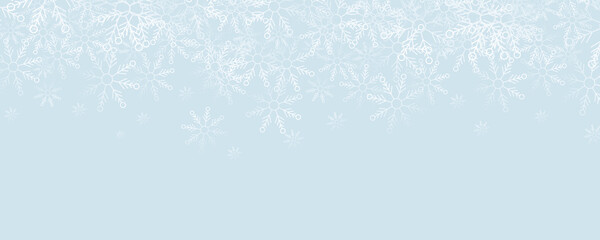Naklejka na ściany i meble Christmas banner design with snowflake ornament