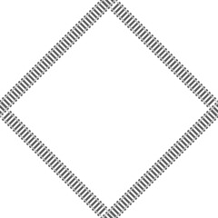 Train track or railroad isolated on white background. Rails set, railway construction elements seamless pattern. Top view. Rail patterns, railroad path texture. Vector illustration EPS 10.