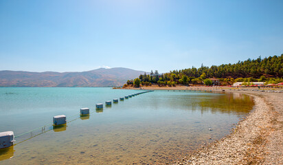 Hazar lake and mountain landscape - Elazig, Turkey © muratart