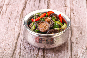 Marinated shiitake mushrooms with herbs