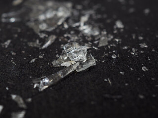 Close up shoot of broken glass