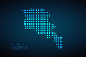 Dotted map of Armenia. Vector EPS10