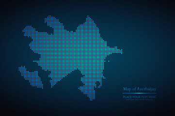 Dotted map of Azerbaijan. Vector EPS10