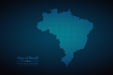 Obraz premium Dotted map of Brazil. Vector EPS10